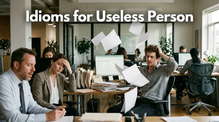 Idioms For Useless Person